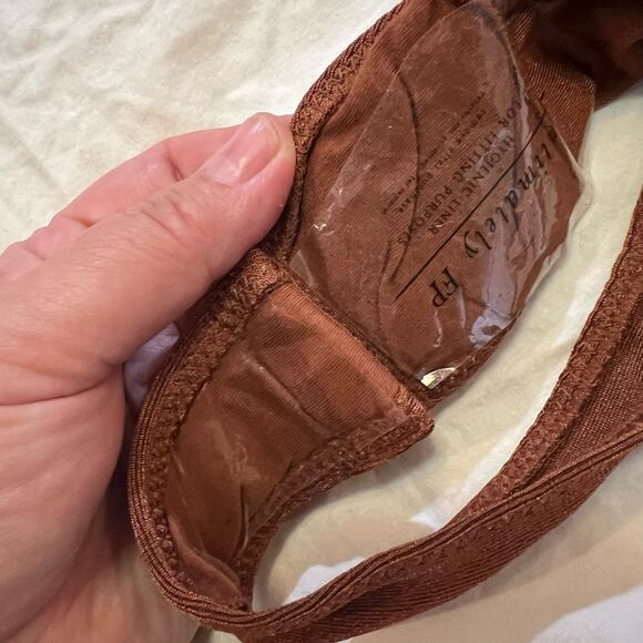 Intimately Free People NWT Kaya Keyhole Long Sleeve Bodysuit size M Mesa Brown - Picture 12 of 13